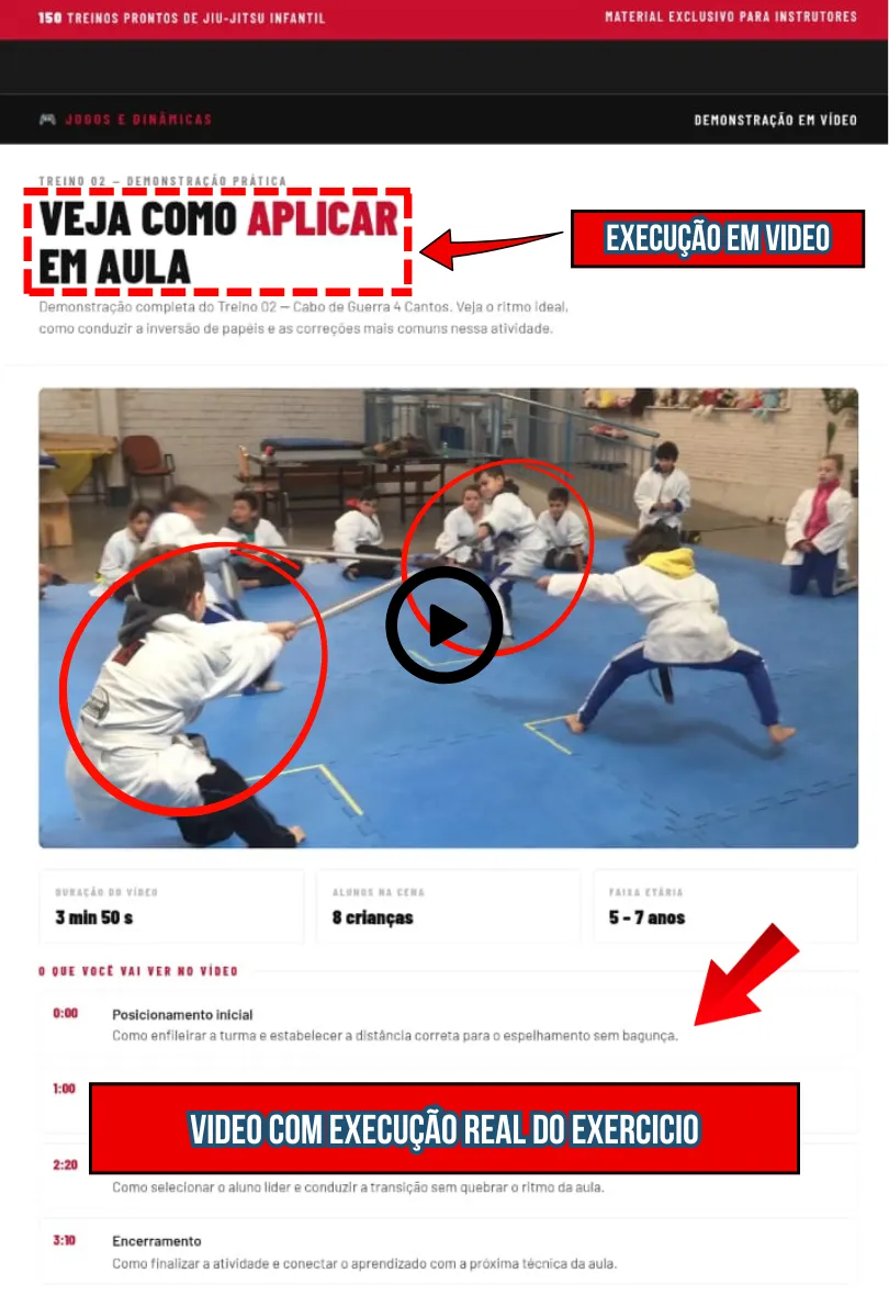 Vídeo de execução real em aula